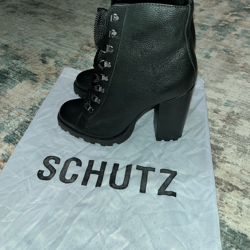 SCHUTZ Black Combat Boots
